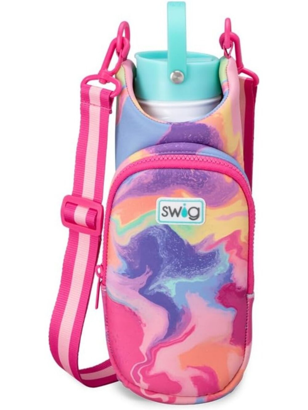Hands-Free Water Bottle Sling Bag with Pocket - Stylish & Functional Candy Crush